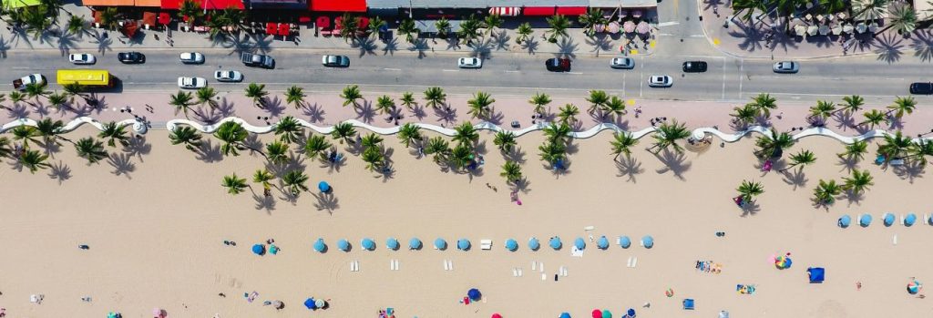 a bird eye view of Fort Lauderdale beach