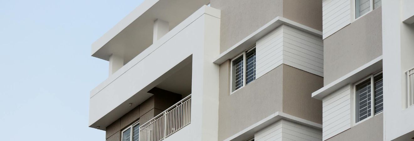 a view of a high raise building
