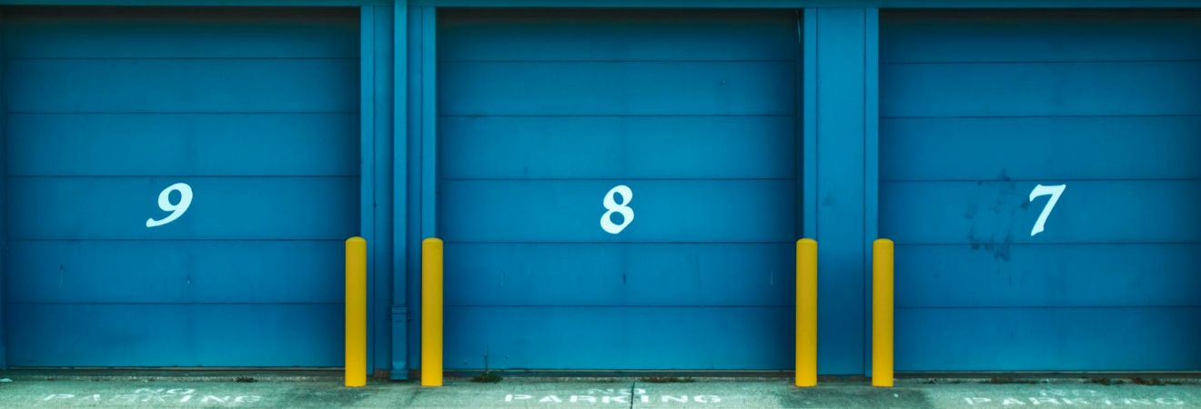 Closed storage units Fort Lauderdale residents can access marked with numbers.