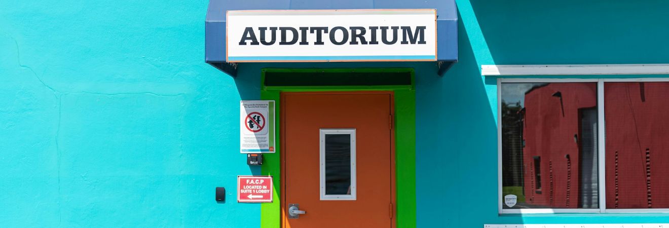 a look at the auditorium located at Wilton Manors